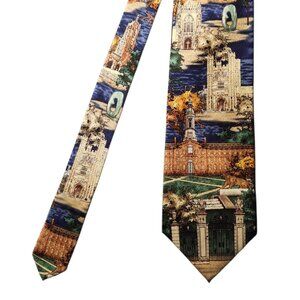 Rivetz of Boston Princeton University Necktie Tie Multicolor Silk Hand Made Rare